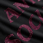 Rhinestone Mind Games Black / Pink Tee