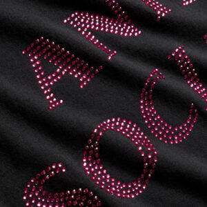 Rhinestone Mind Games Black / Pink Tee