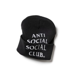 Embroidered Black Beanie