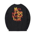 Anti Social Social Club x FR2 Long Sleeve T-Shirt with Fire Print – Black