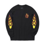 Anti Social Social Club x FR2 Long Sleeve T-Shirt with Fire Print – Black