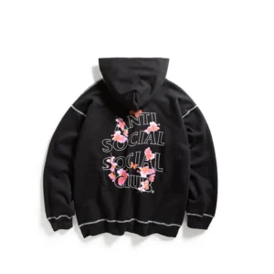 Assc Hoodie with contrasting stitching – black