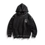 Assc Hoodie with contrasting stitching – black