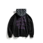 ASSC Chenille plaid hoodie – Black