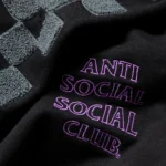 ASSC Chenille plaid hoodie – Black