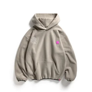 Assc Fleece-lined hoodie – Beige