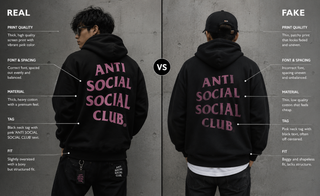 Real vs Fake ASSC: How to Spot Authentic Anti Social Social Club