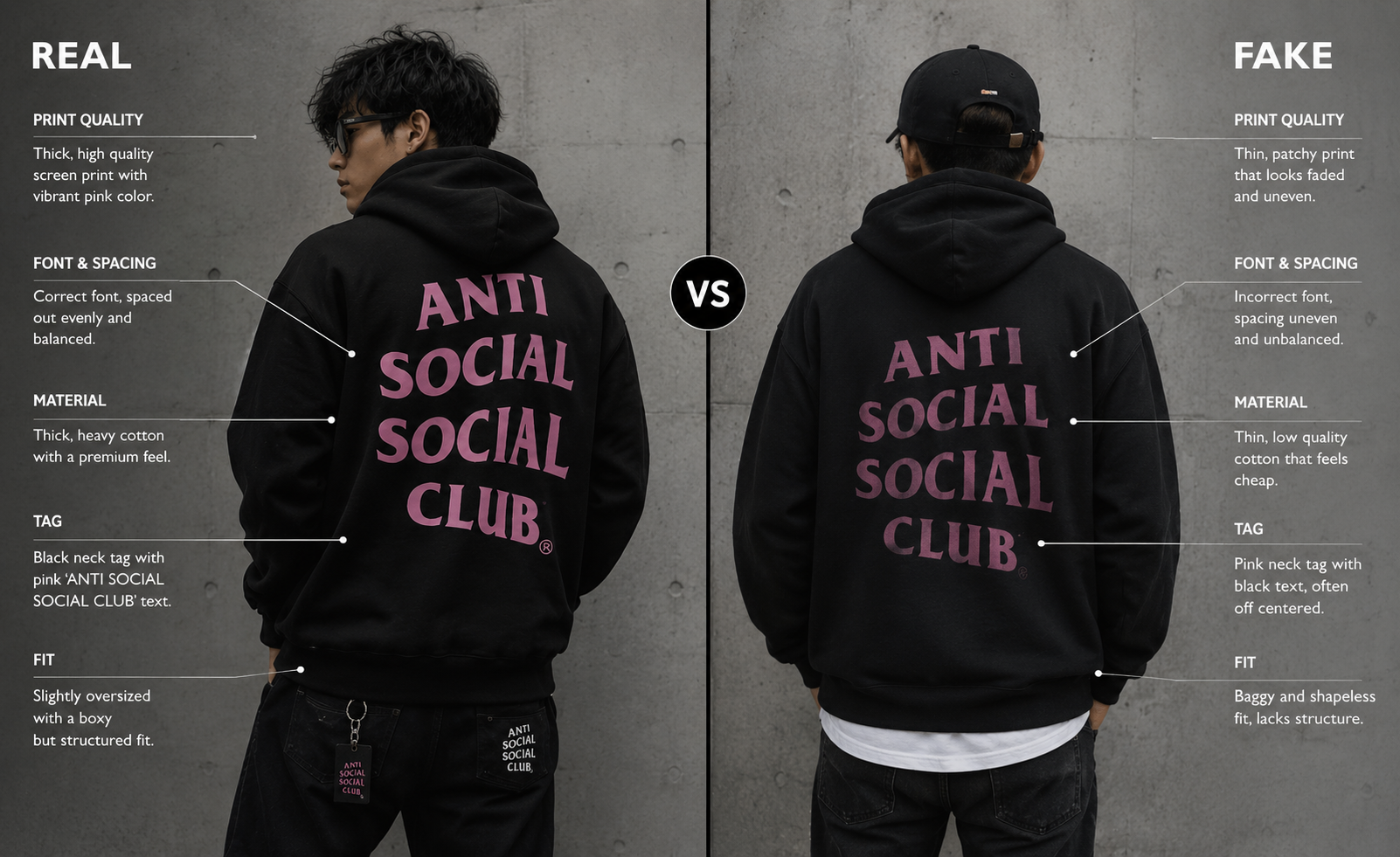 Real vs Fake ASSC: How to Spot Authentic Anti Social Social Club